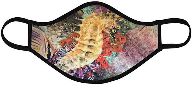 Seahorse Face Mask (Quilted Large) - Vanda Powell Designs