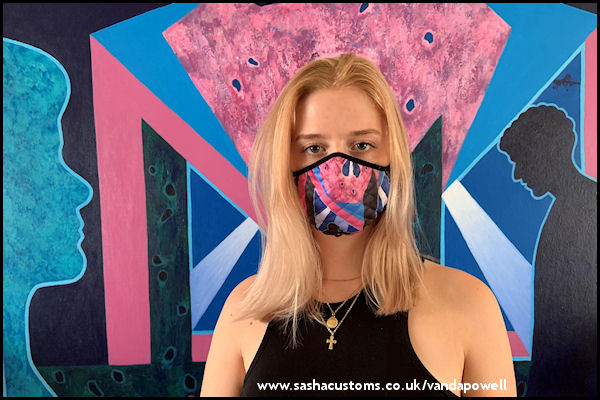 Searchlights Face Mask (Quilted Large) - Vanda Powell Designs