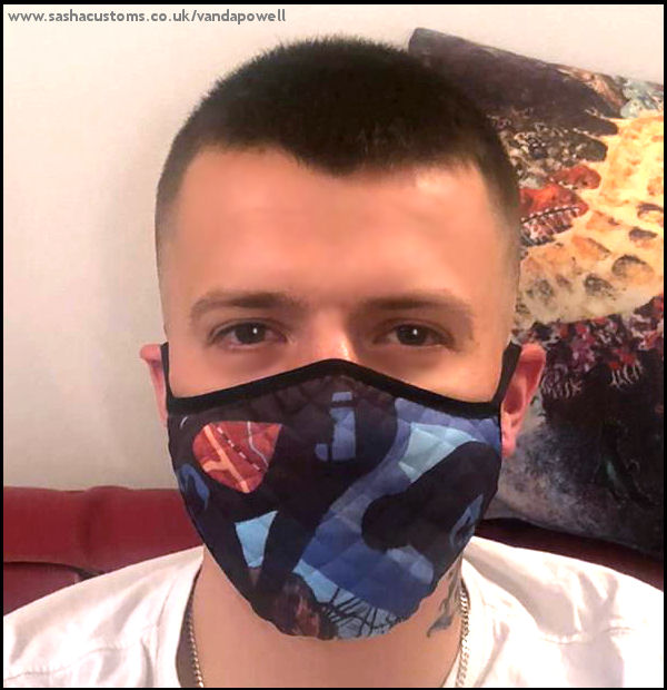 Silhouettes Face Mask (Quilted Large) - Vanda Powell Designs