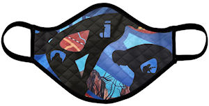 Silhouettes Face Mask (Quilted Extra Large) - Vanda Powell Designs