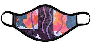 Streamers Face Mask (Quilted Medium) - Vanda Powell Designs