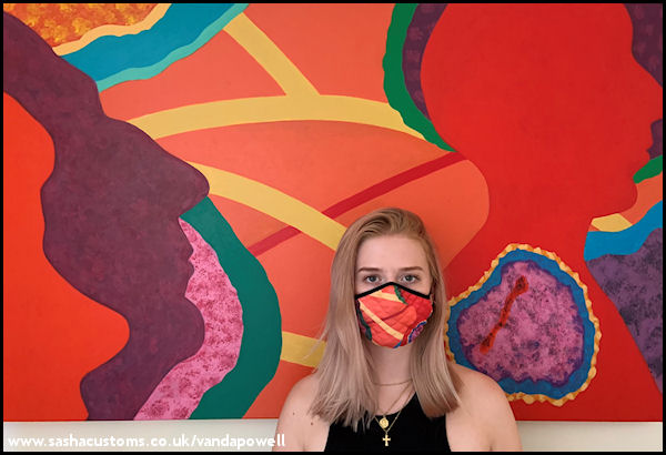 Virus Face Mask (Quilted Large) - Vanda Powell Designs