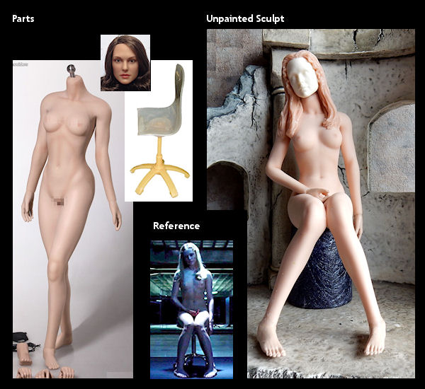 Reference, Parts, and Unpainted Sculpt